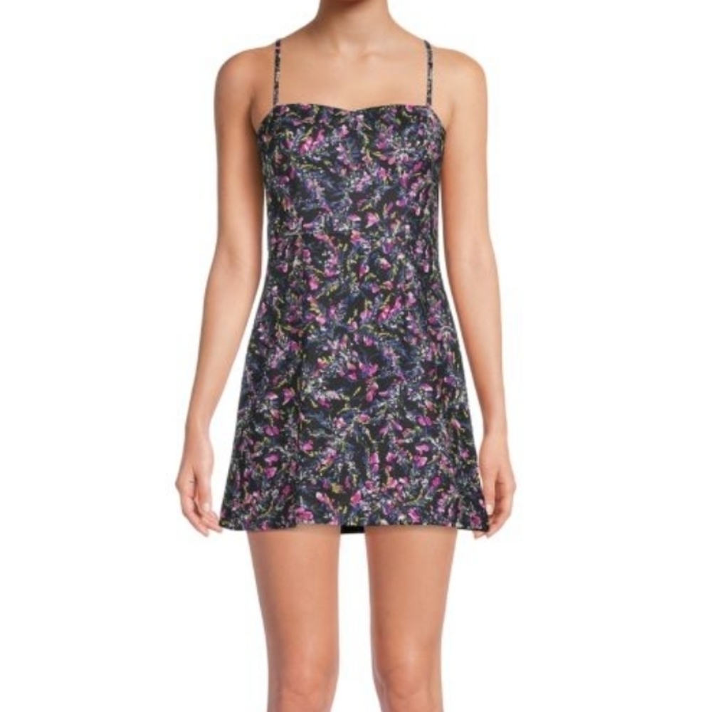 NWT FRENCH CONNECTION Whisper Sweetheart Neck Floral Mini Dress size 12